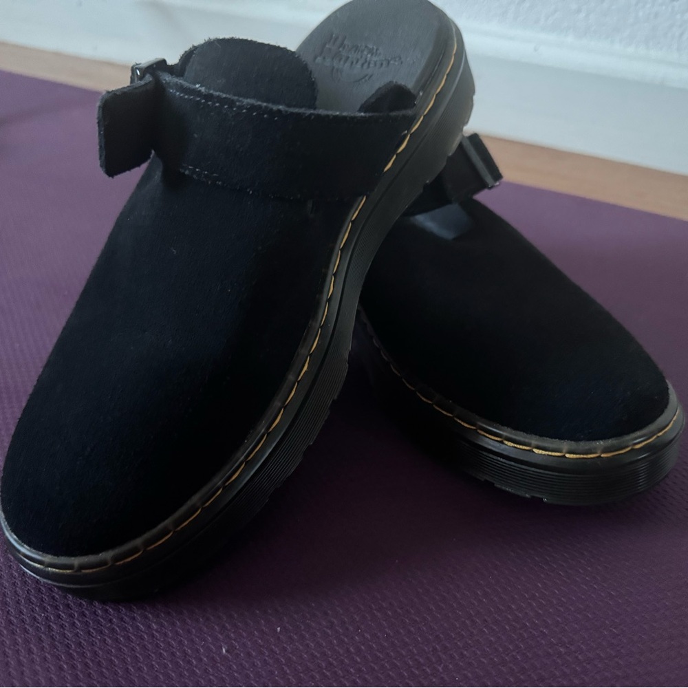Dr. Martens Black Suede Slip-On Shoes - Picture 3 of 5